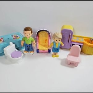 Fisher-Price loving family doll and furnature lot